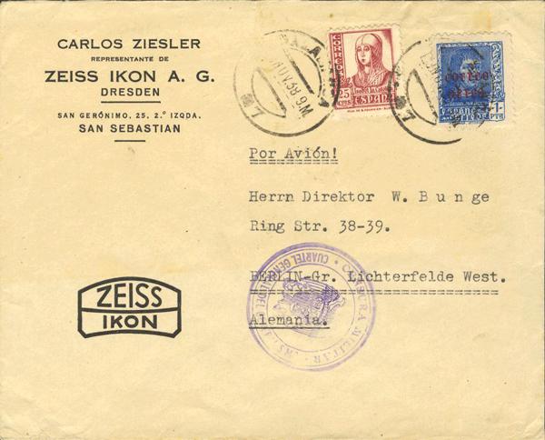 0000014851 - Zona Nacional. Bando Nacional Correo Aéreo