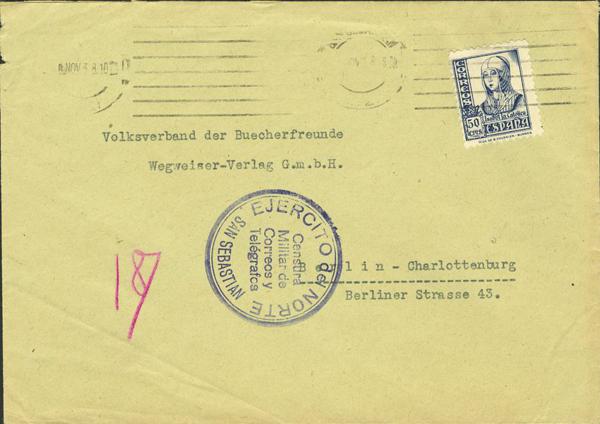 0000014873 - Zona Nacional. Censura Militar Bando Nacional