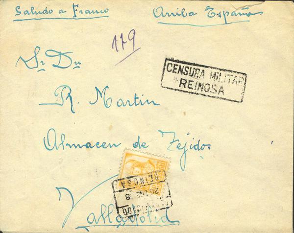 0000014985 - Zona Nacional. Bando Nacional Correo Certificado