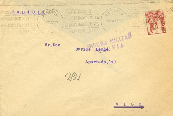 0000014991 - Zona Nacional. Censura Militar Bando Nacional