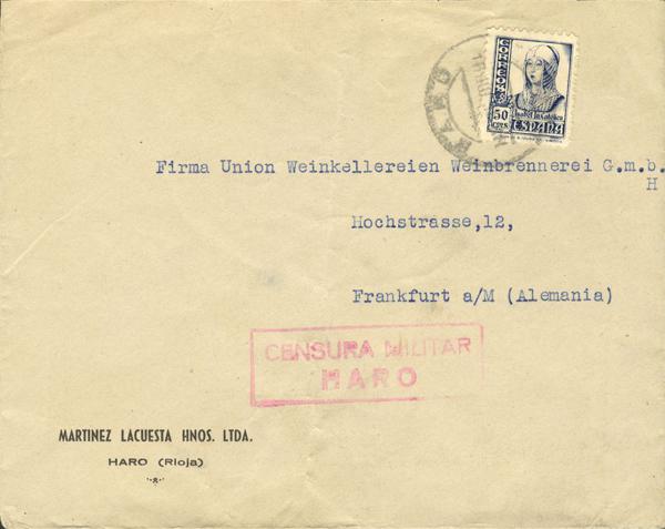 0000015001 - Zona Nacional. Censura Militar Bando Nacional