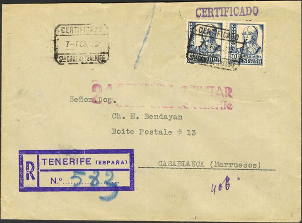 0000015587 - Zona Nacional. Bando Nacional Correo Certificado