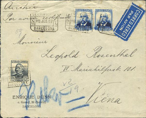 0000015822 - Zona Republicana. Bando Republicano Correo Certificado