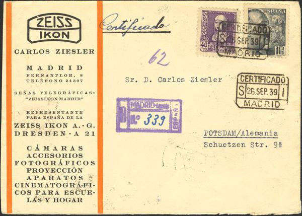 0000016001 - España. Estado Español Correo Certificado