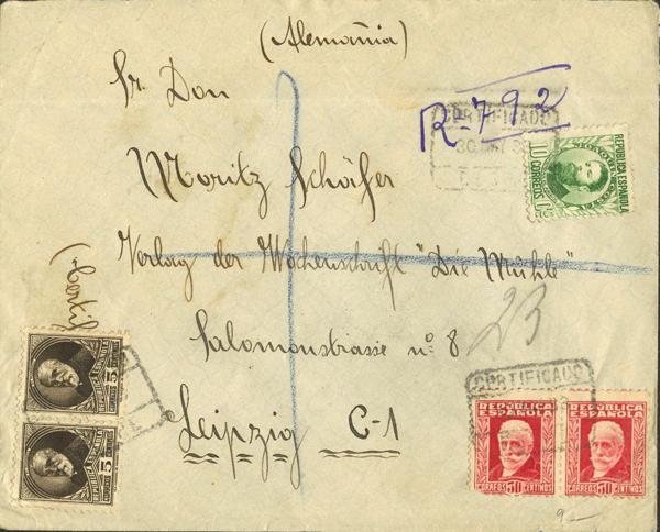 0000016313 - Spain. Spanish Republic Registered Mail