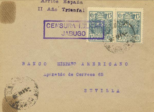 0000018300 - Zona Nacional. Censura Militar Bando Nacional