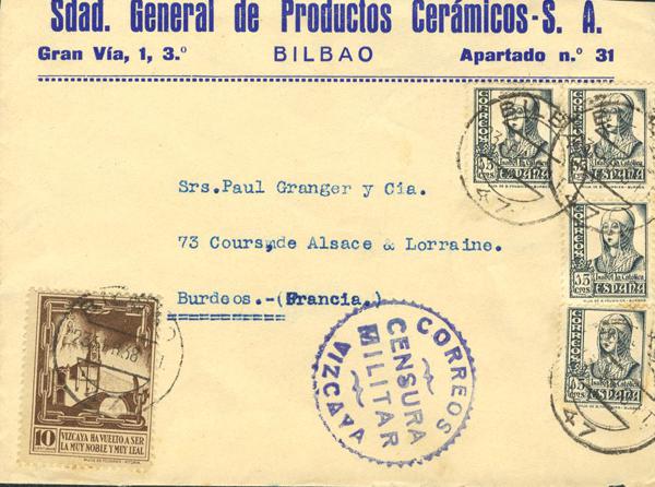 0000019585 - Zona Nacional. Censura Militar Bando Nacional