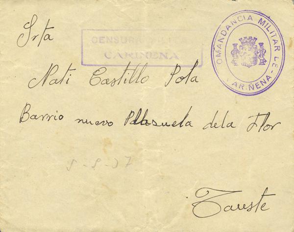 0000026093 - Zona Nacional. Censura Militar Bando Nacional