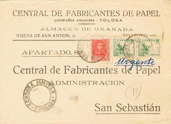 0000030445 - Zona Nacional. Censura Militar Bando Nacional