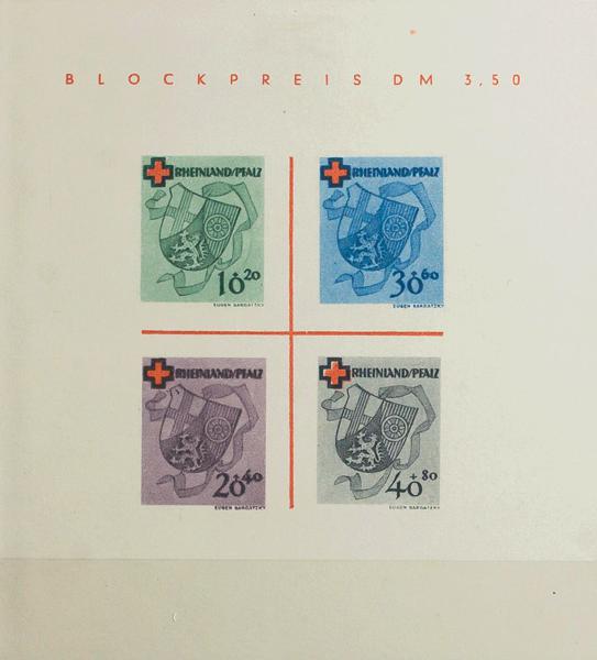 0000042643 - Renania Palatinado (Ocupación Francesa). Hoja Bloque