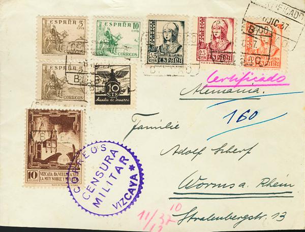 0000044929 - Zona Nacional. Bando Nacional Correo Certificado