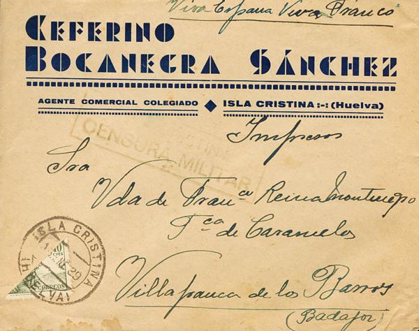 0000048673 - Zona Nacional. Censura Militar Bando Nacional