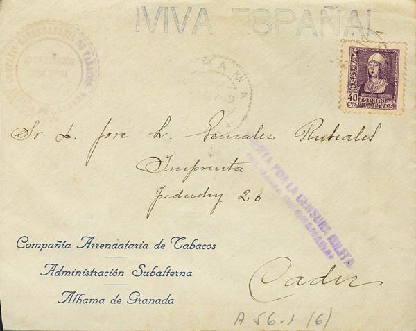 0000048680 - Zona Nacional. Censura Militar Bando Nacional