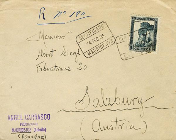 0000048867 - Spain. Spanish Republic Registered Mail