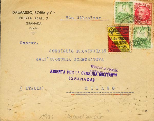 0000048889 - Zona Nacional. Censura Militar Bando Nacional