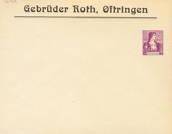 0000053235 - Suiza. Entero Postal Privado