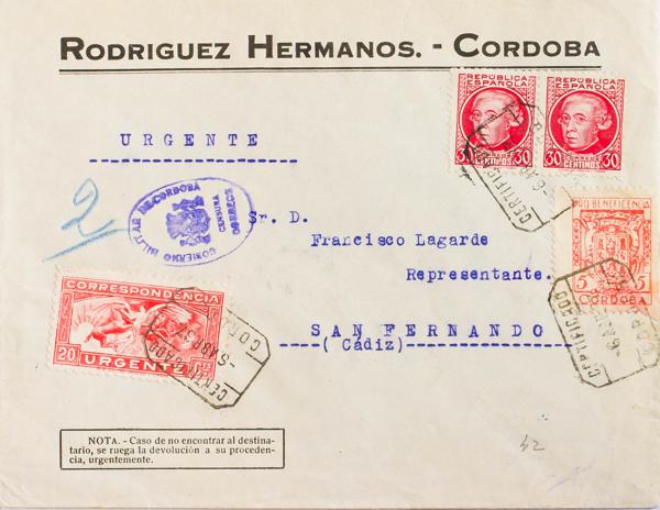 0000059812 - Zona Nacional. Bando Nacional Correo Certificado