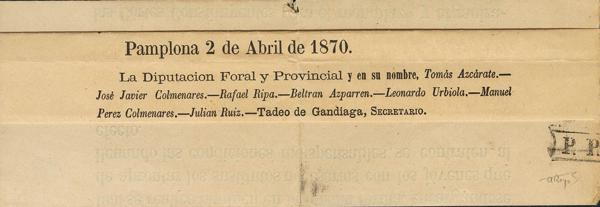 0000060509 - Navarra. Prephilately