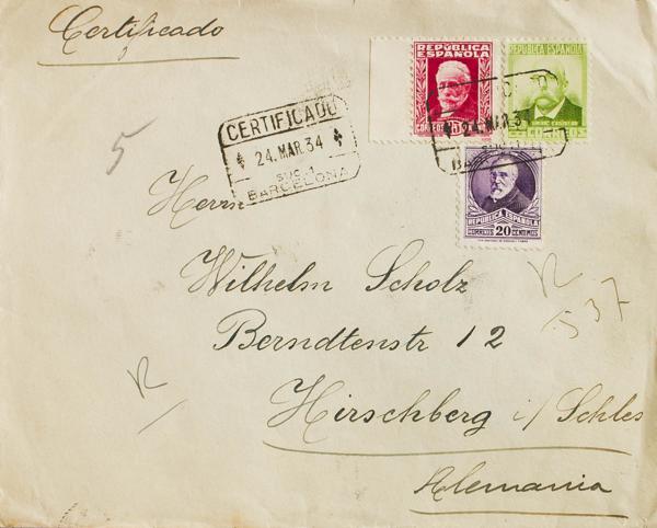 0000060684 - Spain. Spanish Republic Registered Mail