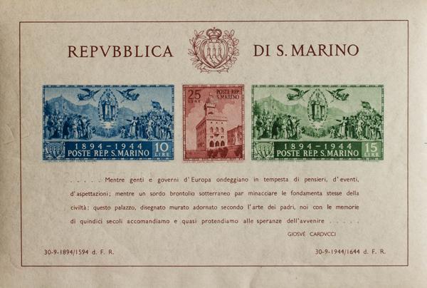 0000069410 - San Marino. Hoja Bloque