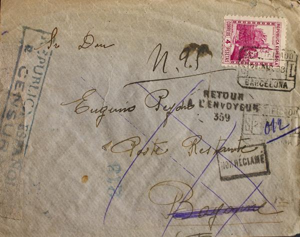 0000073696 - Spain. Spanish Republic Registered Mail