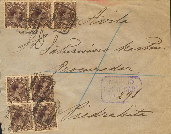 0000075116 - Spain. Alfonso XIII Registered Mail