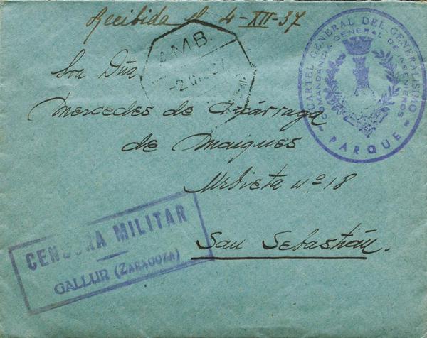 0000077188 - Zona Nacional. Censura Militar Bando Nacional