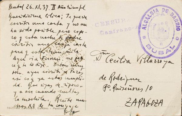 0000079859 - Zona Nacional. Censura Militar Bando Nacional