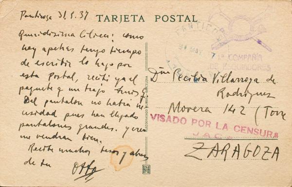 0000079860 - Zona Nacional. Censura Militar Bando Nacional