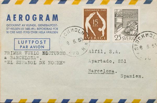 0000089302 - Suecia. Aerograma