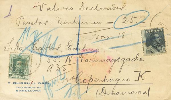 0000095195 - Spain. Alfonso XIII Registered Mail