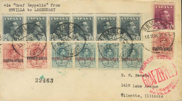 0000101007 - Spain. Alfonso XIII Air Mail