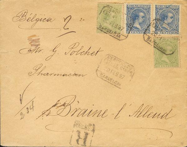 0000101405 - Spain. Alfonso XIII Registered Mail