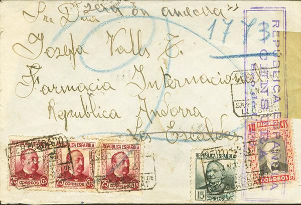 0000110827 - Spain. Spanish Republic Registered Mail