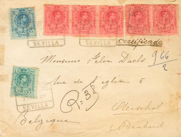 0000112797 - Spain. Alfonso XIII Registered Mail
