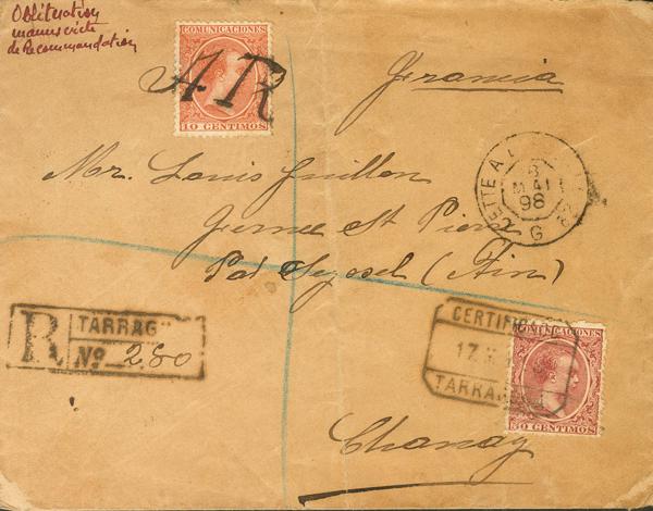 0000114160 - Spain. Alfonso XIII Registered Mail