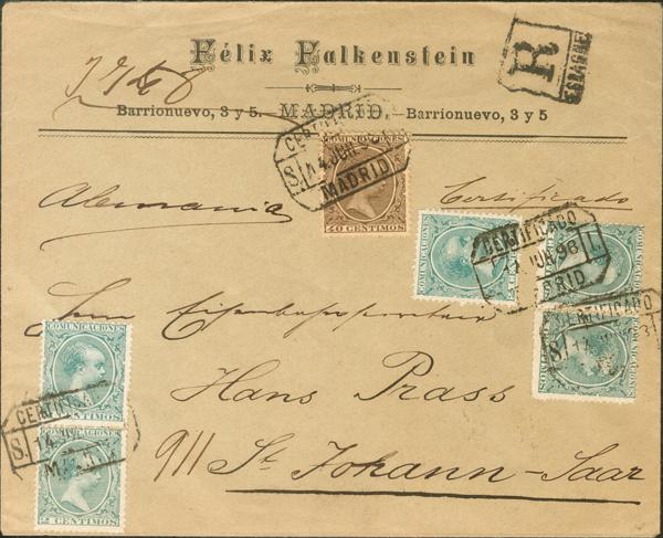 0000114171 - Spain. Alfonso XIII Registered Mail