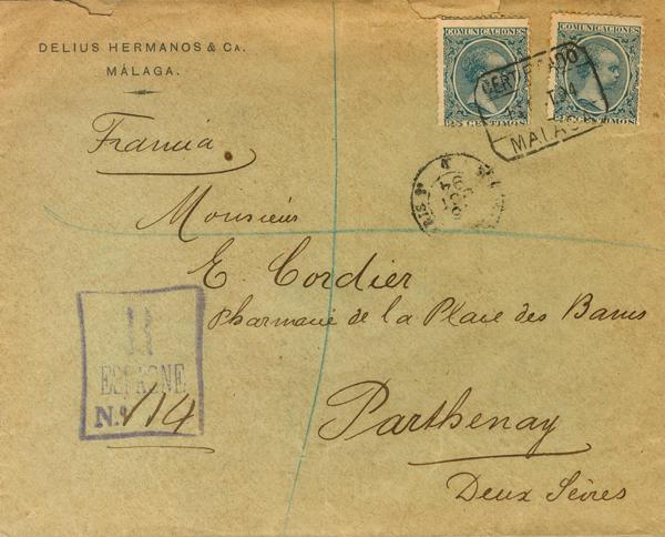 0000114179 - Spain. Alfonso XIII Registered Mail
