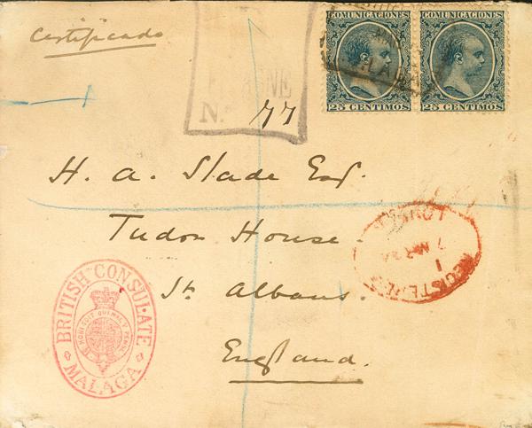 0000114193 - Spain. Alfonso XIII Registered Mail