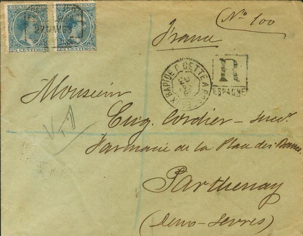 0000114195 - Spain. Alfonso XIII Registered Mail