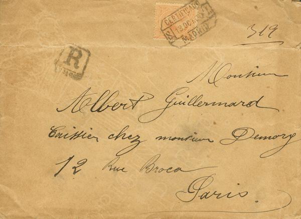 0000114256 - Spain. Alfonso XIII Registered Mail