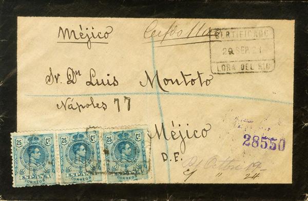 0000115566 - Spain. Alfonso XIII Registered Mail