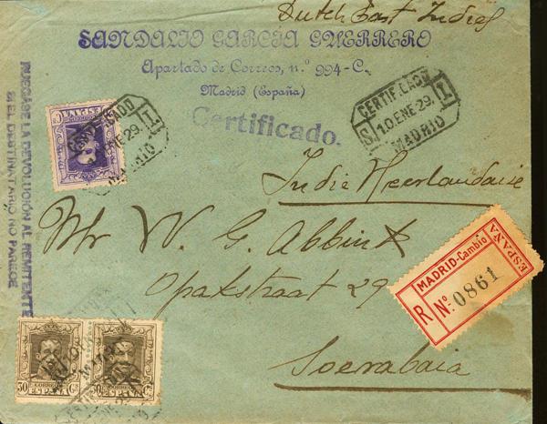0000115577 - Spain. Alfonso XIII Registered Mail
