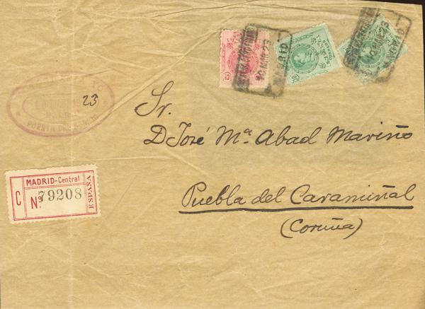 0000117077 - Spain. Alfonso XIII Registered Mail