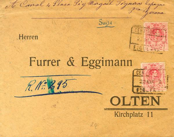 0000117345 - Spain. Alfonso XIII Registered Mail