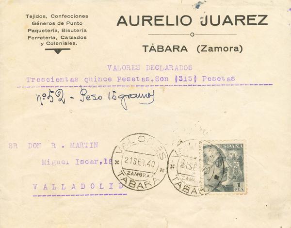 0000118427 - España. Estado Español Correo Certificado