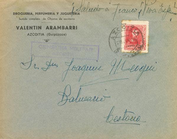 0000118481 - Zona Nacional. Censura Militar Bando Nacional