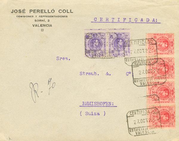 0000129295 - Spain. Alfonso XIII Registered Mail
