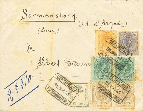 0000129299 - Spain. Alfonso XIII Registered Mail