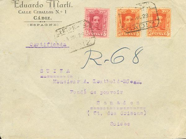 0000129307 - Spain. Alfonso XIII Registered Mail